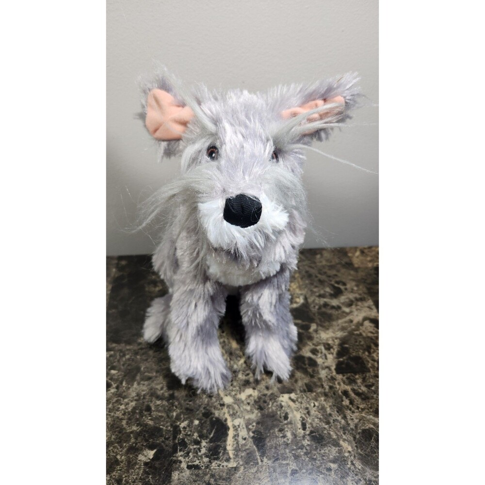 Vancouver Aquarium Gray Schnauzer Dog Plush 12"